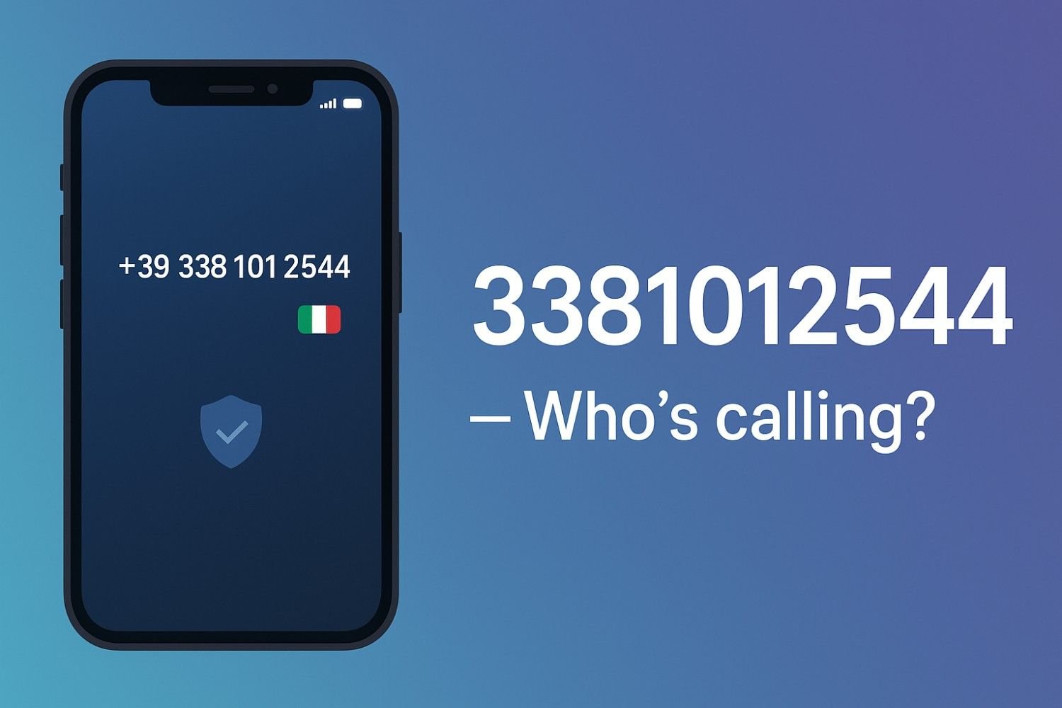 Incoming call from +39 338 101 2544 (Italy)