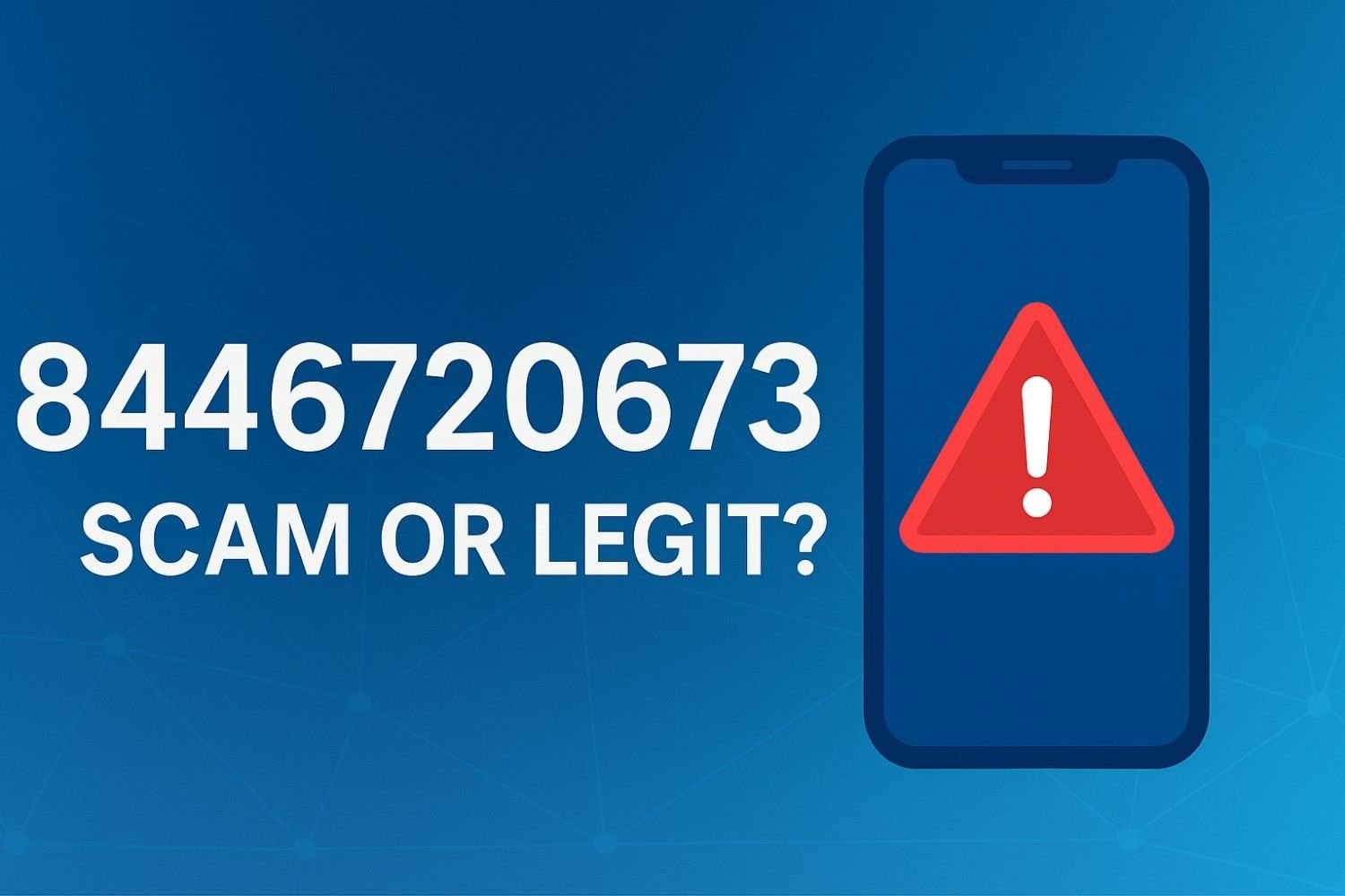 8446720673 scam alert graphic