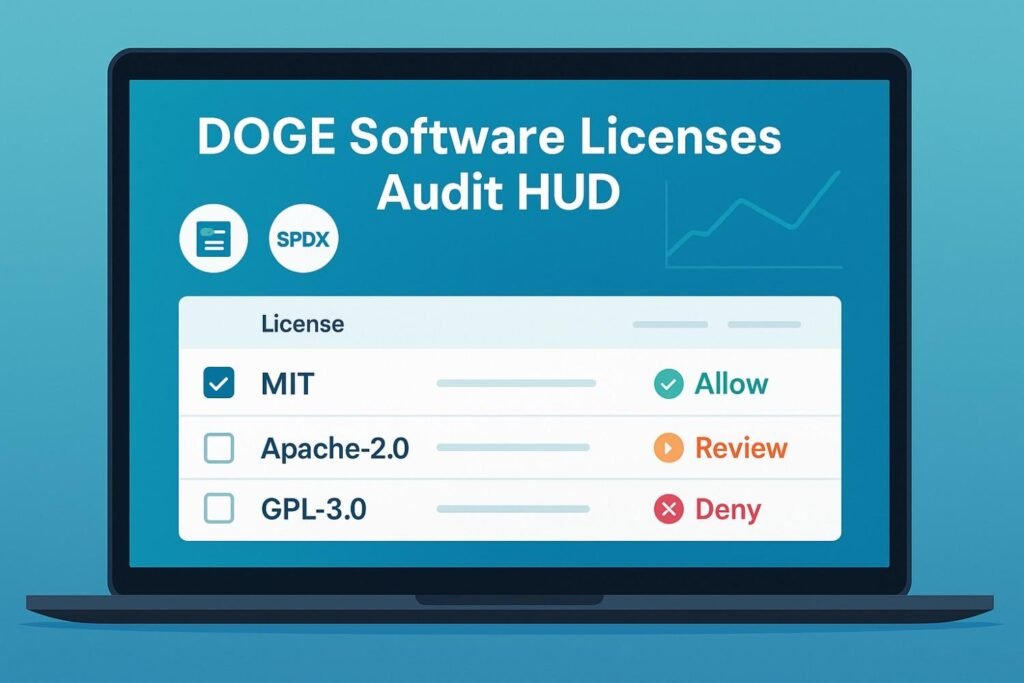 License audit HUD (SBOM, SPDX)