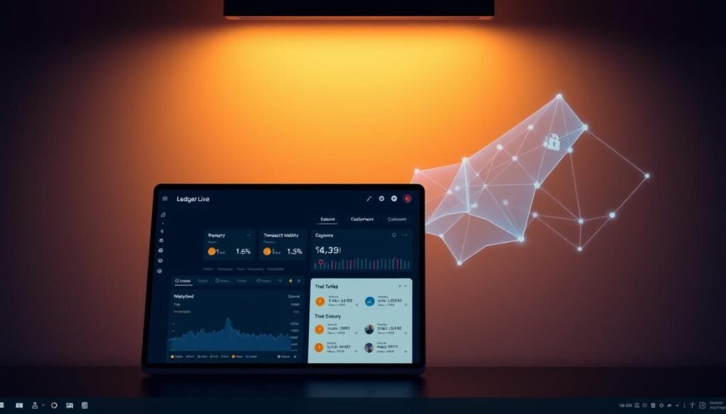Ledger Live portfolio dashboard on tablet