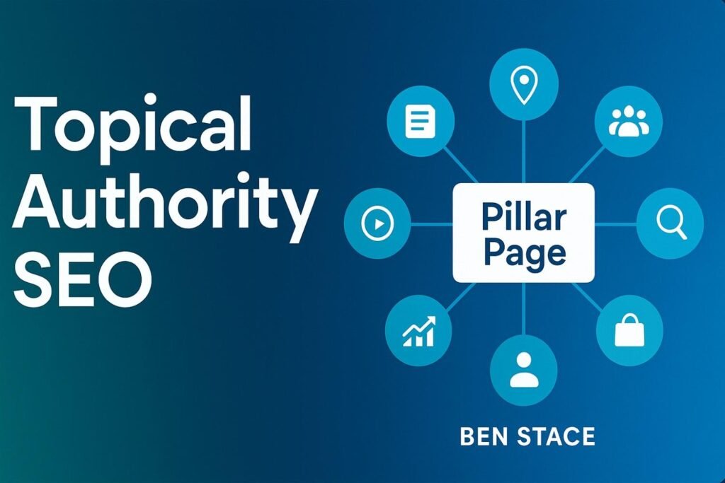 Ben Stace topical authority SEO diagram