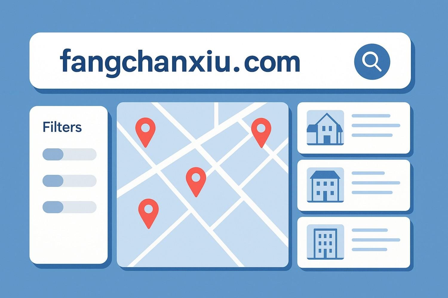 fangchanxiu. com real estate UI